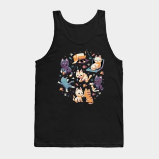 Naughty cats making trouble // Cute kittens, mad cat Tank Top